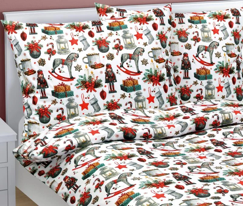 Dětské vánoční povlečení Bellatex Louskáček 140x200 + 70x90 cm