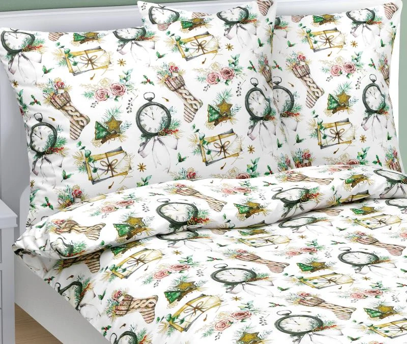 Dětské vánoční povlečení Bellatex Vánoce čas 140x200 + 70x90 cm