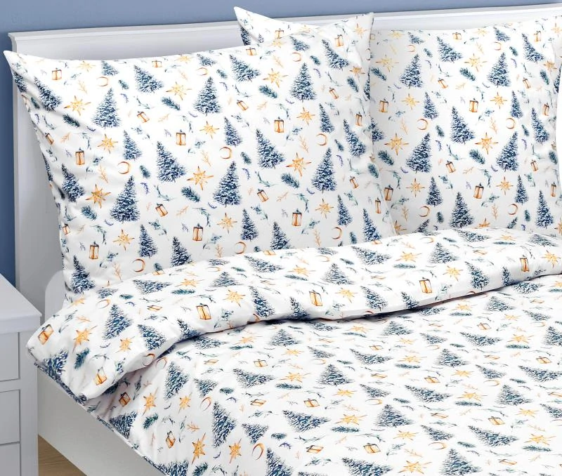 Dětské vánoční povlečení Bellatex Stromek 140x200 + 70x90 cm