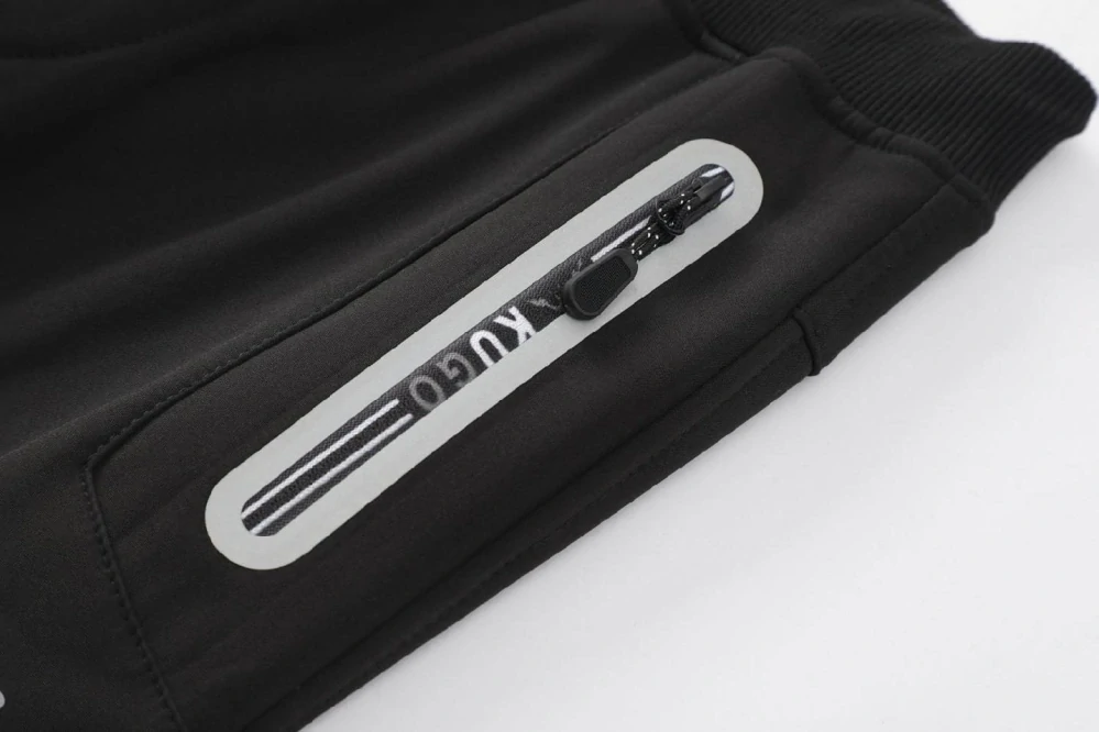 Dětské softshellové kalhoty zateplené Kugo HK5066 černo-šedé