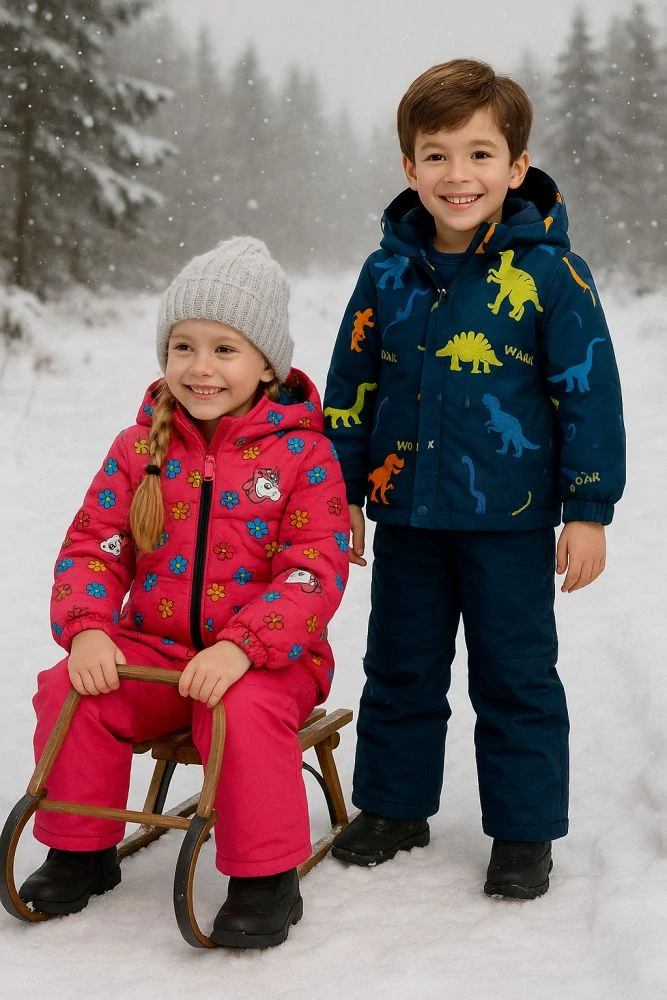 Chlapecká zimní bunda + kalhoty Kugo PG25005 modrá