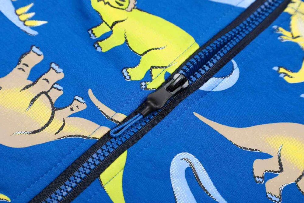 Chlapecká mikina Kugo HC9303 s dinosaury modrá