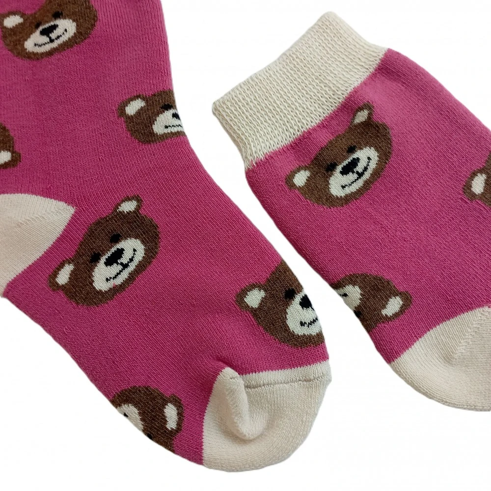 Dětské zimní termo ponožky Trepon Bear růžové