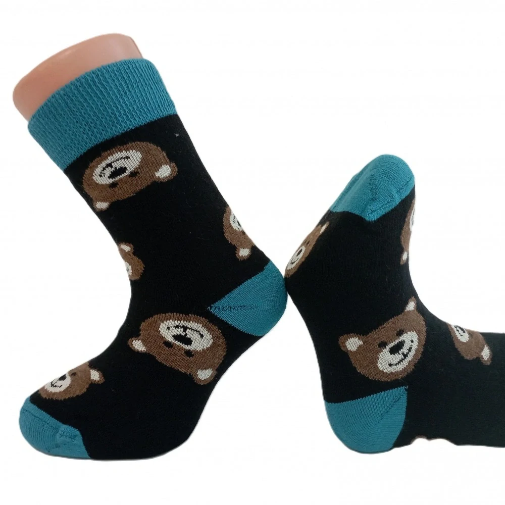 Dětské zimní termo ponožky Trepon Bear černé