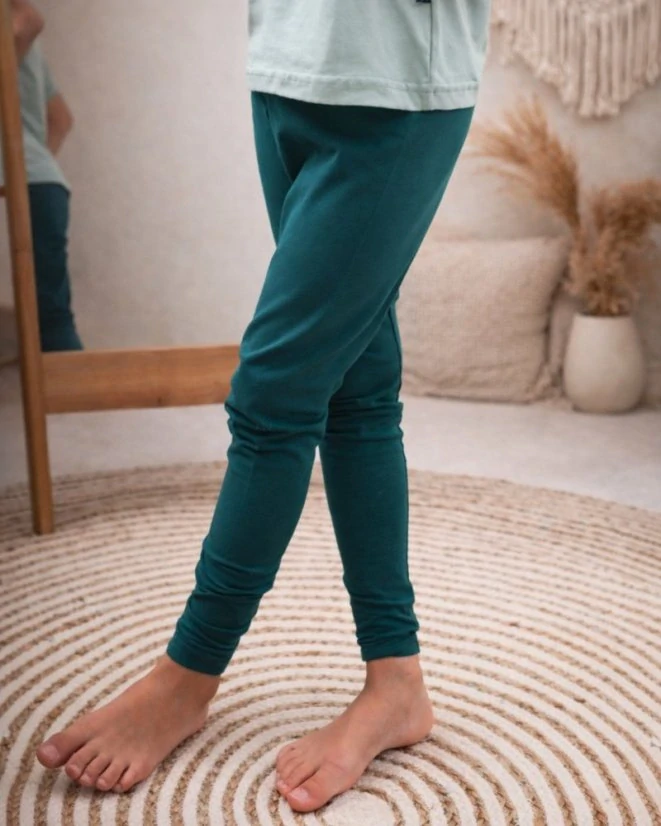 Dětské legíny Jožánek lahvově zelené