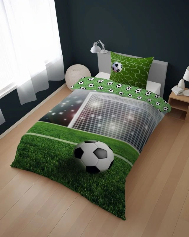 Bavlněné povlečení Fotbal přímý kop 140x200 + 70x80 cm