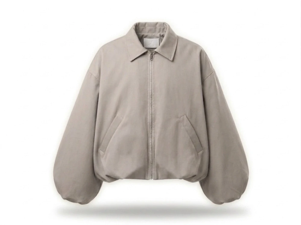 Dámská bunda s balónovými rukávy Chiaretta 9333 světle béžová