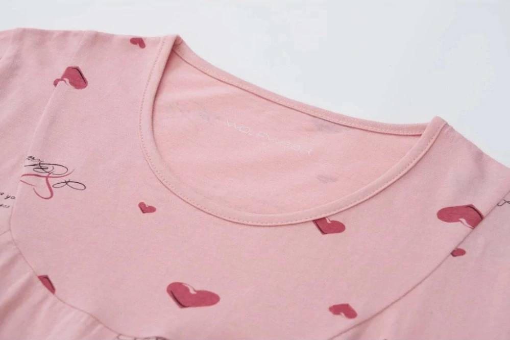 Dámská noční košile krátký rukáv Wolf D2534 lososová