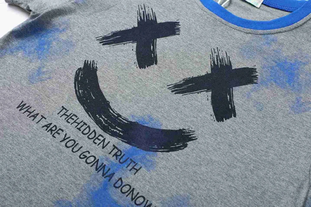 Chlapecké letní pyžamo (krátké) Kugo MP5886 šedé