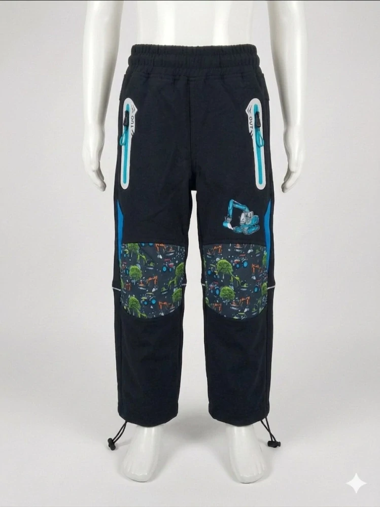 Chlapecké softshellové kalhoty letní Kugo HK8587 černé