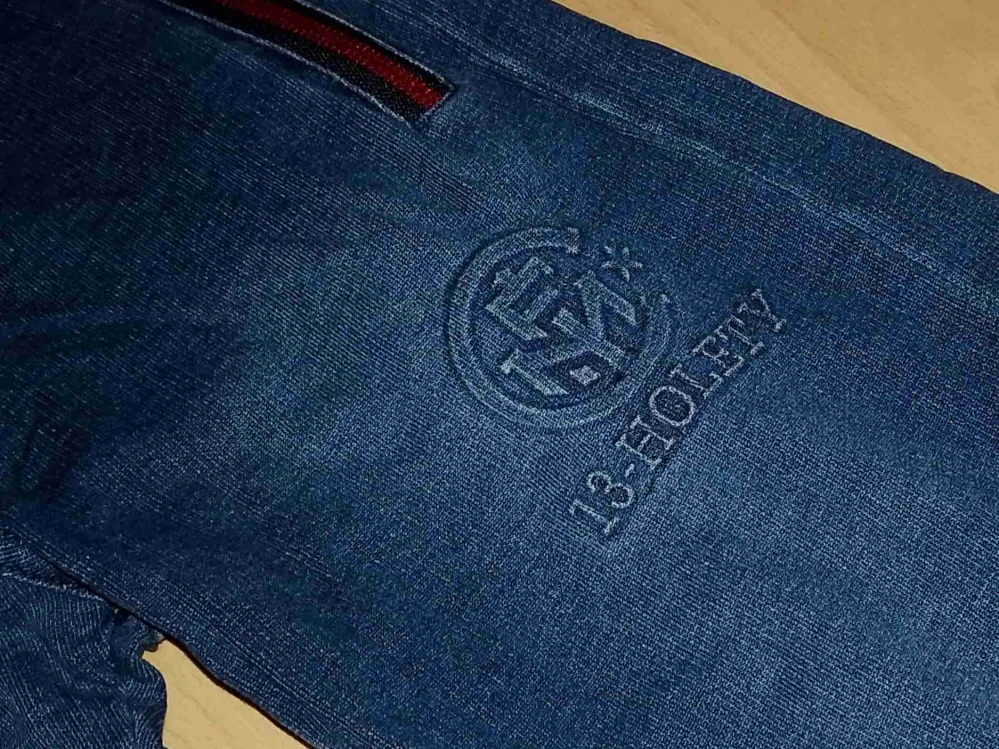 Chlapecké riflové tepláky - kalhoty Kugo TM8260 zelený zip