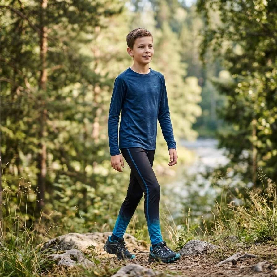 Chlapecké funkční sportovní legíny Kugo PC2525 černo-modré