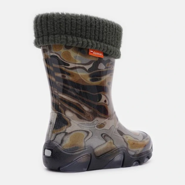 Dětské zateplené holinky Demar Stormer Lux Print N maskáč