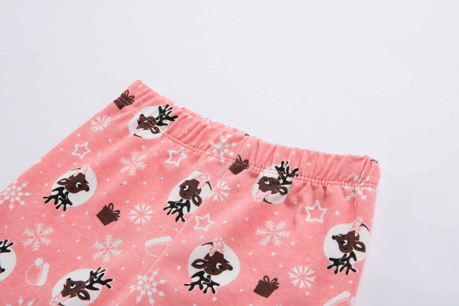 Dívčí pyžamo KUGO MP1307 VÁNOČNÍ růžové