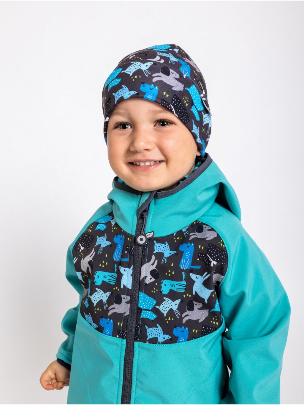 UNUO Dětská fleecová čepice Homeless, pejsci