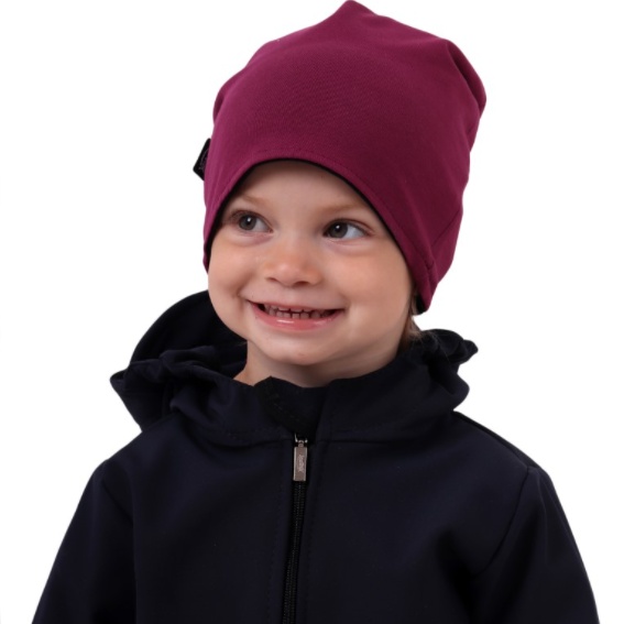 Dětská oboustranná čepice JOŽÁNEK, černá + cyklámen