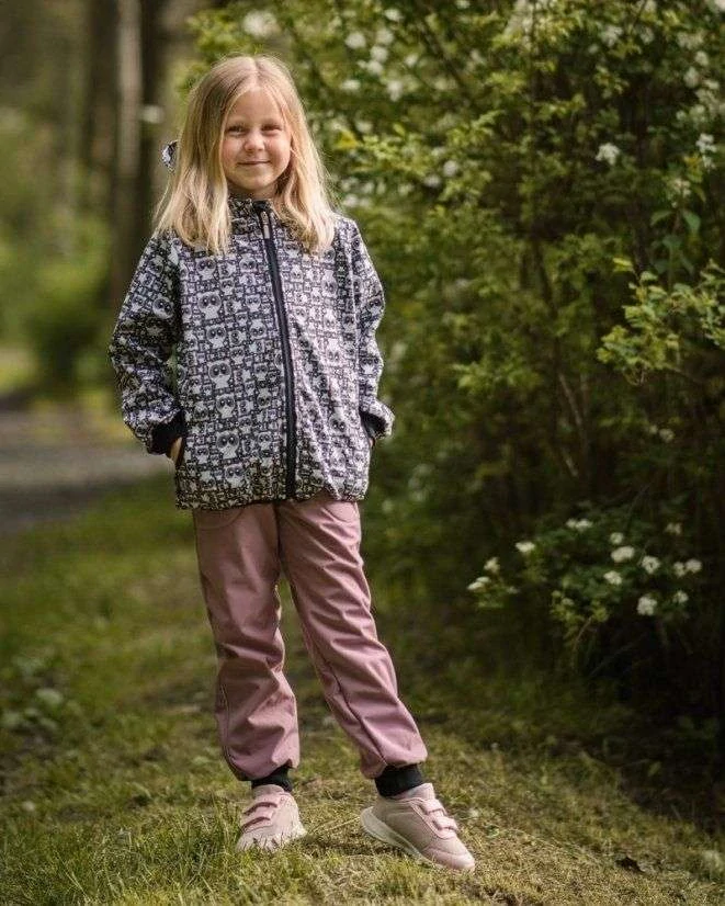 JOŽÁNEK Dětské softshellové kalhoty, růžové