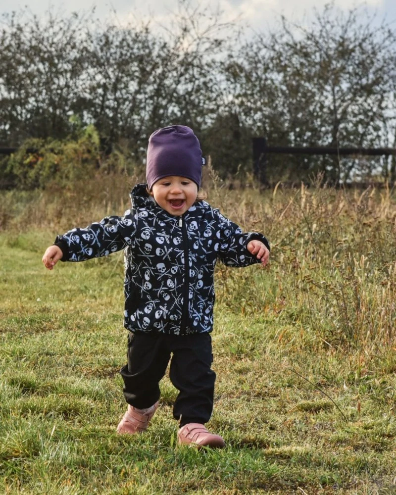 JOŽÁNEK Dětské softshellové kalhoty, černé