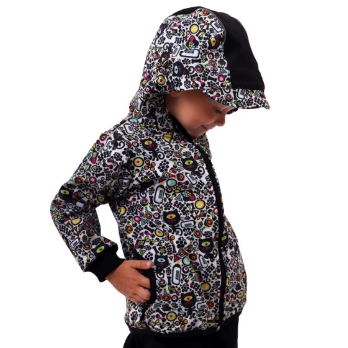 Dětská softshellová bunda s fleecem JOŽÁNEK jednooké kočky