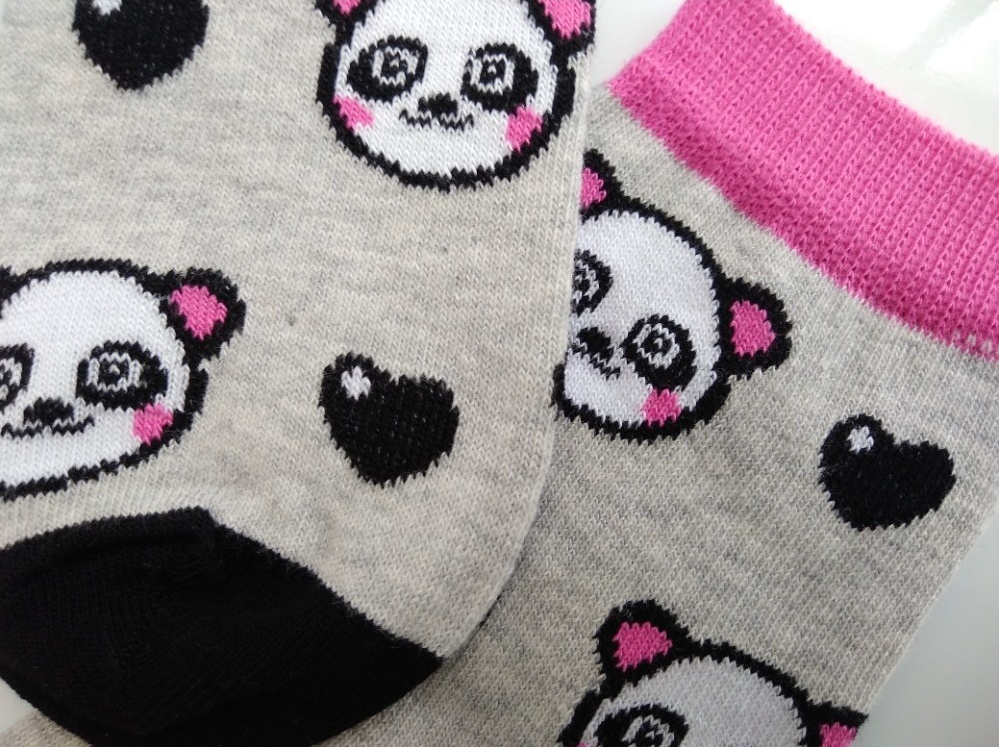 Dívčí ponožky TREPON Panda, šedé