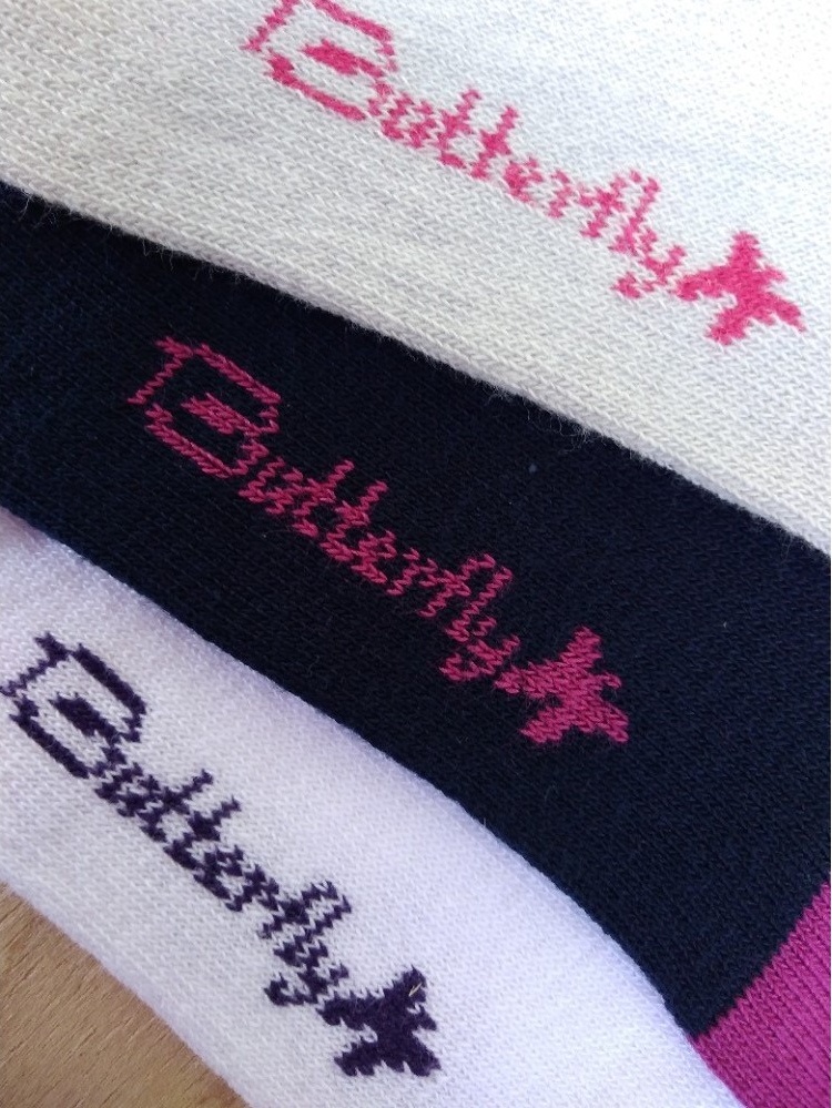 Dívčí ponožky TREPON Motýl, světle šedé