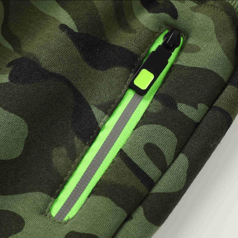 Zateplené maskáčové tepláky KUGO JK9535, modrá aplikace