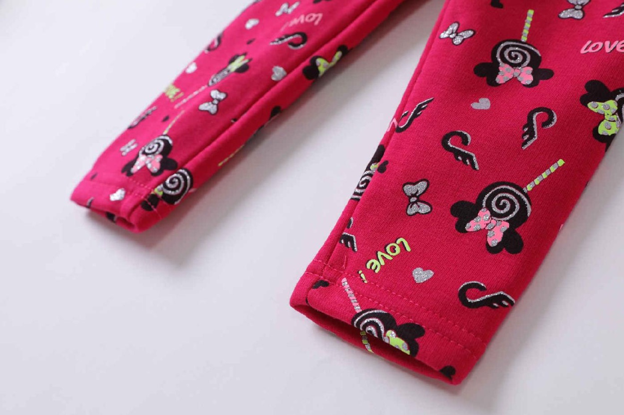 Dívčí zateplené legíny KUGO FL6703, růžové