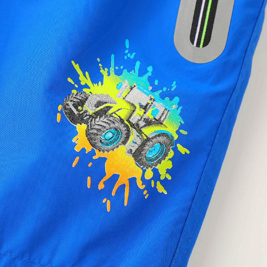 Chlapecké zateplené šusťákové kalhoty KUGO DK7121, tmavě šedé