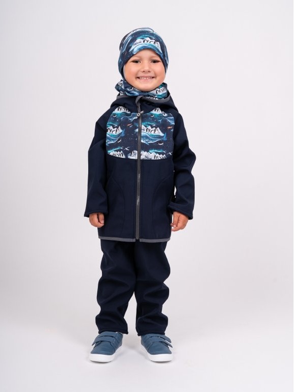 UNUO Dětská fleecová čepice Homeless, tučňáci