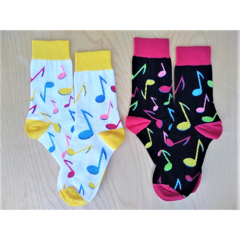 Dámské ponožky TREPON Music, bílé