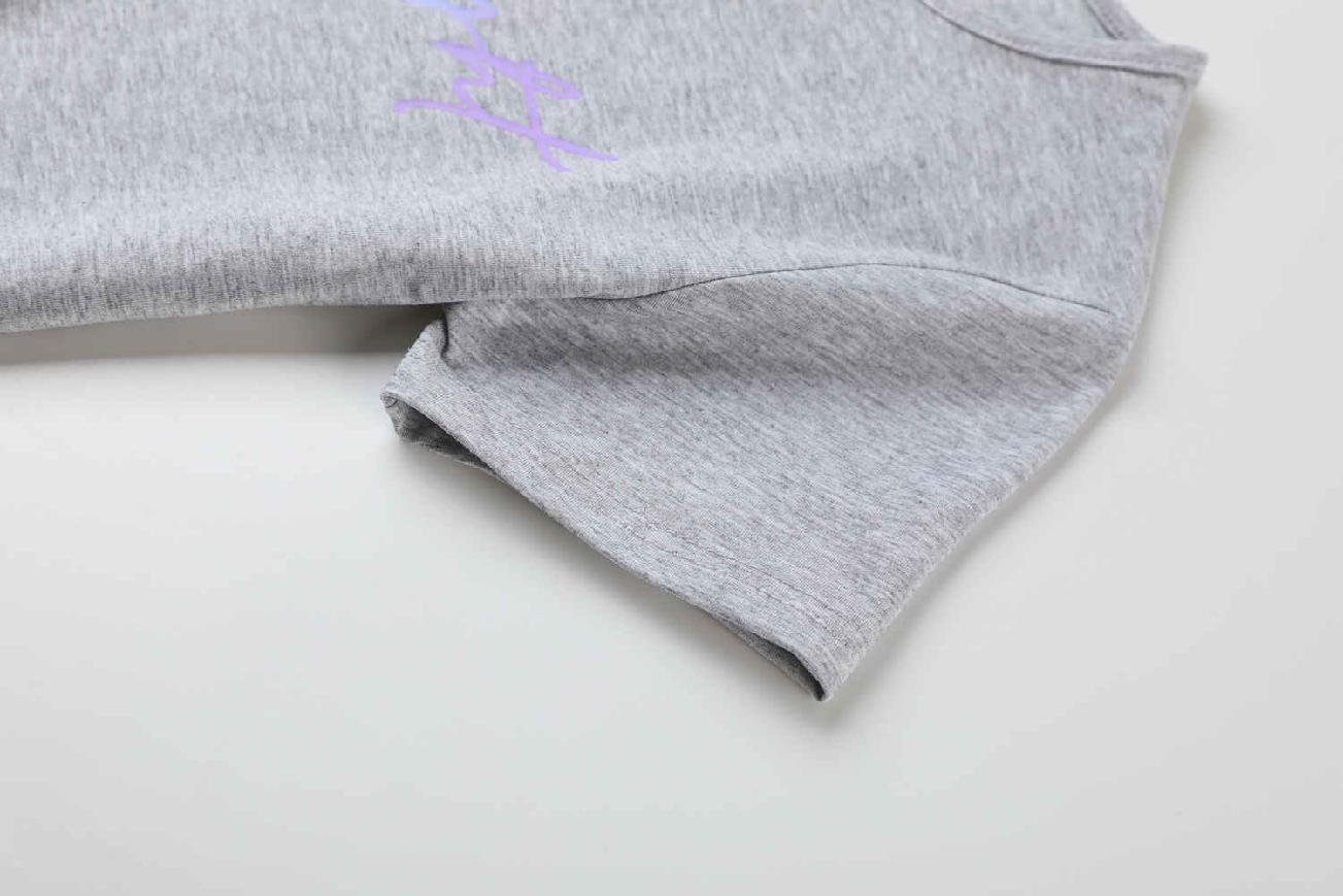 Dívčí tričko kr.r. KUGO KC2307, šedý melír