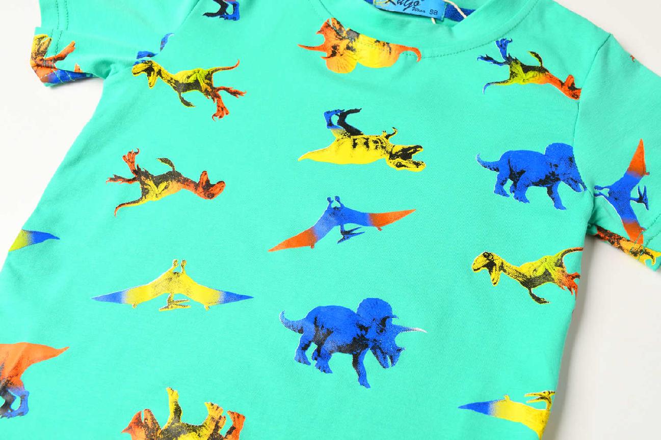 Chlapecké tričko kr.r. KUGO HC9279, zelenkavé