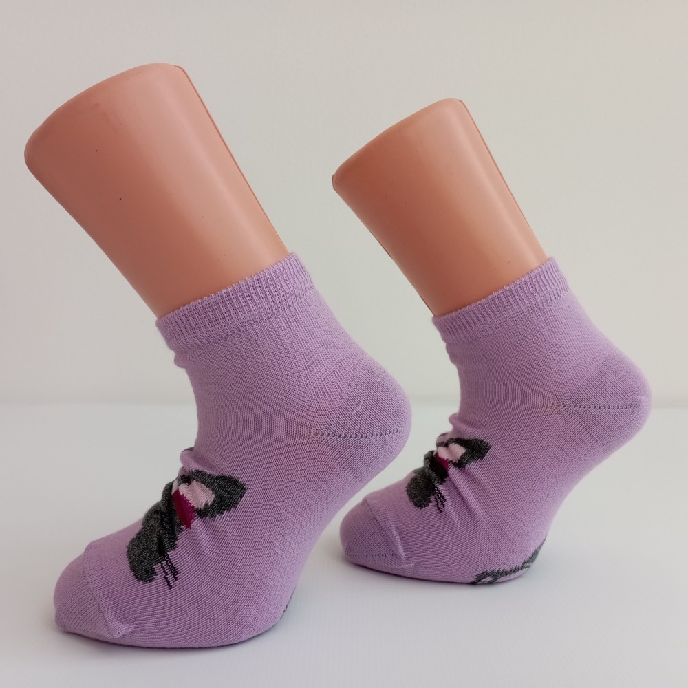TREPON Dívčí kotníkové ponožky Bunny, fialové