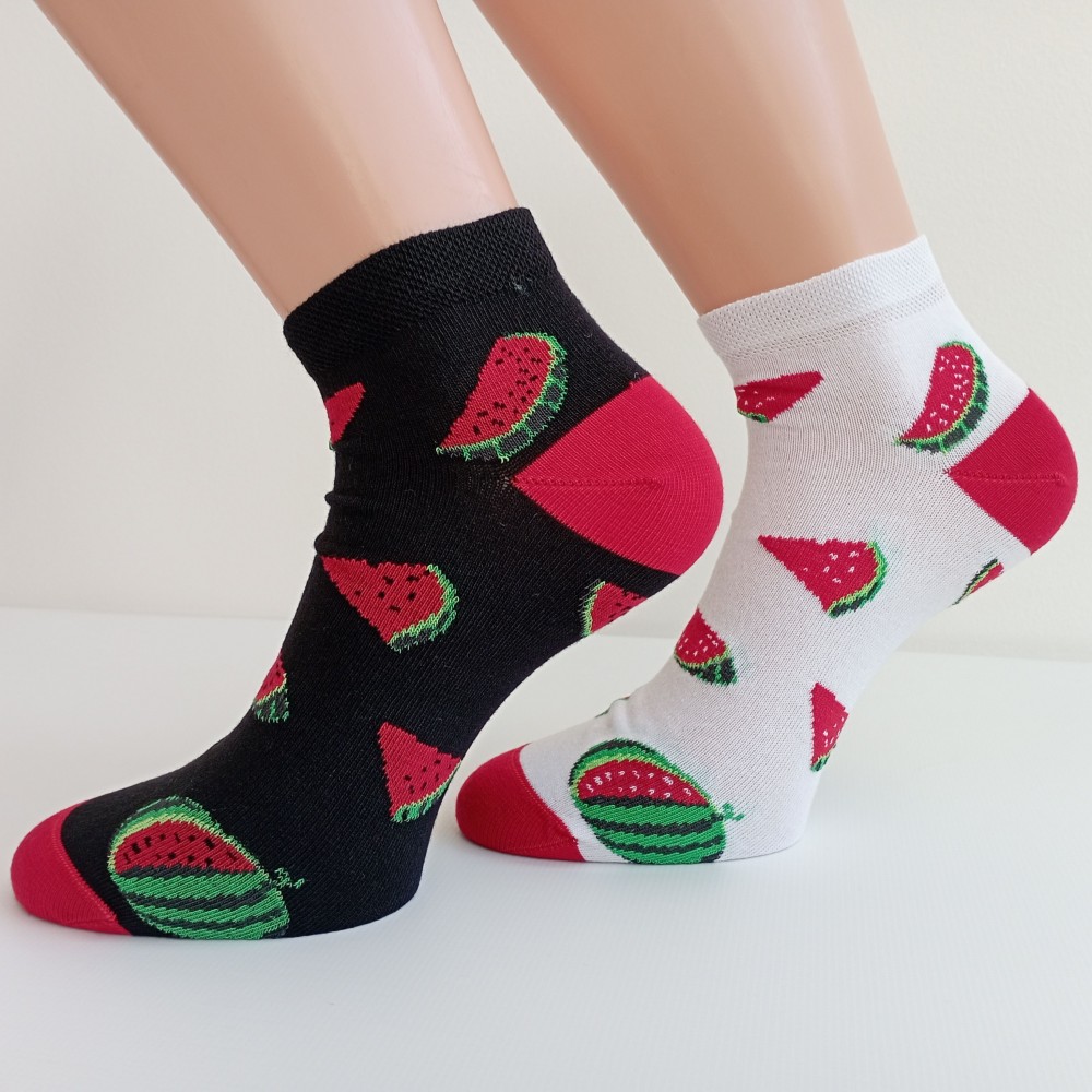 TREPON Dámské kotníkové ponožky Meloun, černé