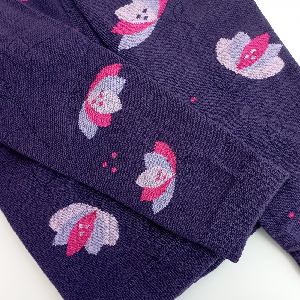 Dívčí punčochové legíny TREPON Leknín, fialové