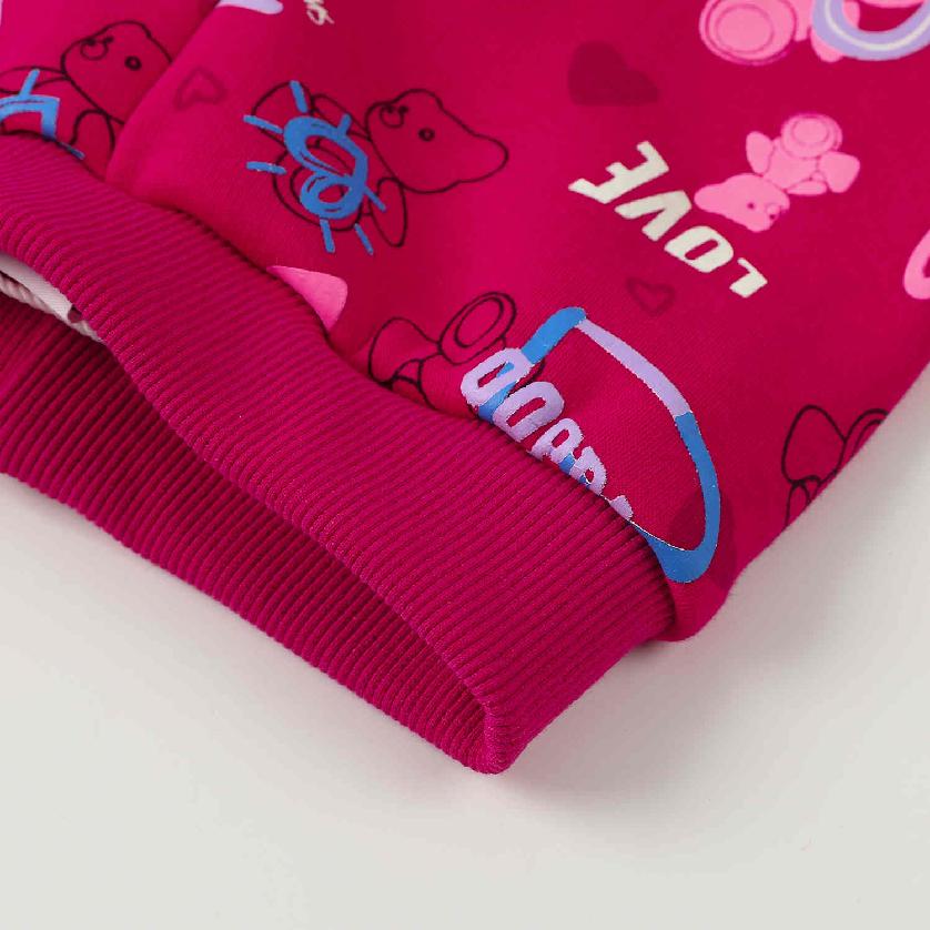 Dívčí zateplené legíny KUGO YL8733, růžové