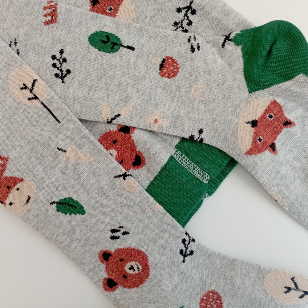 Dětské bavlněné punčocháče TREPON Palouk, šedý melír