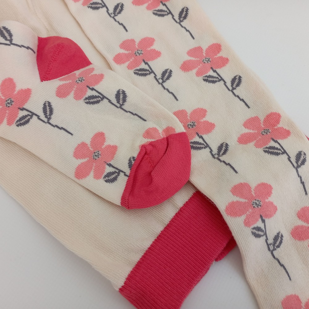 Dívčí punčocháče TREPON Sasanky, smetanové