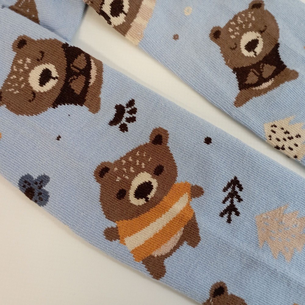 Chlapecké punčochové legíny TREPON Medvěd, modré