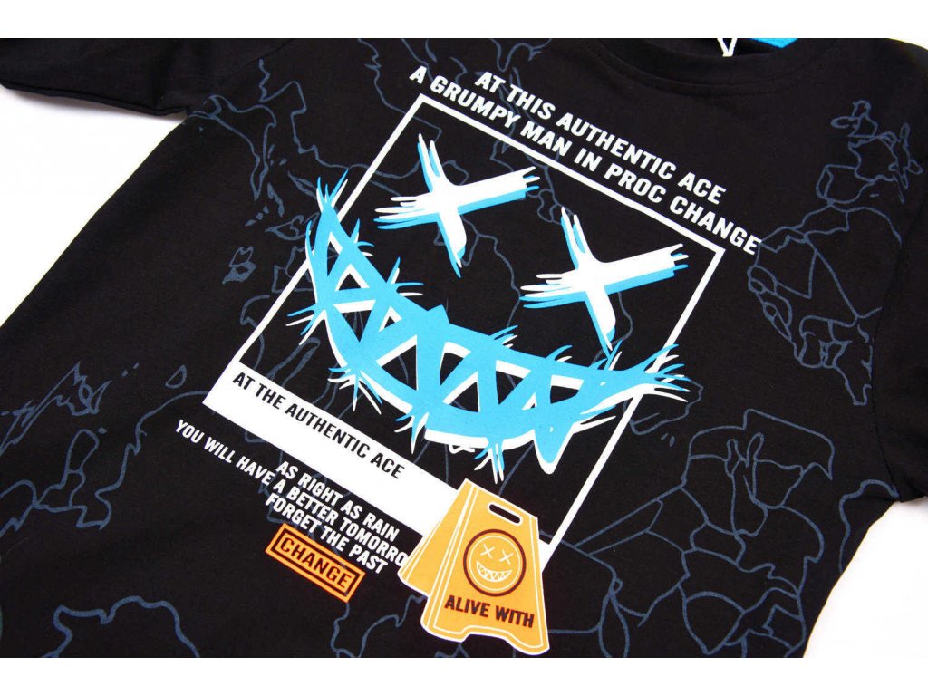 Chlapecké tričko dl.r. KUGO HC9315, černé