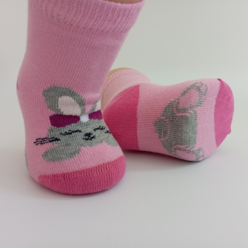 Kojenecké ponožky Trepon Bunny, růžové