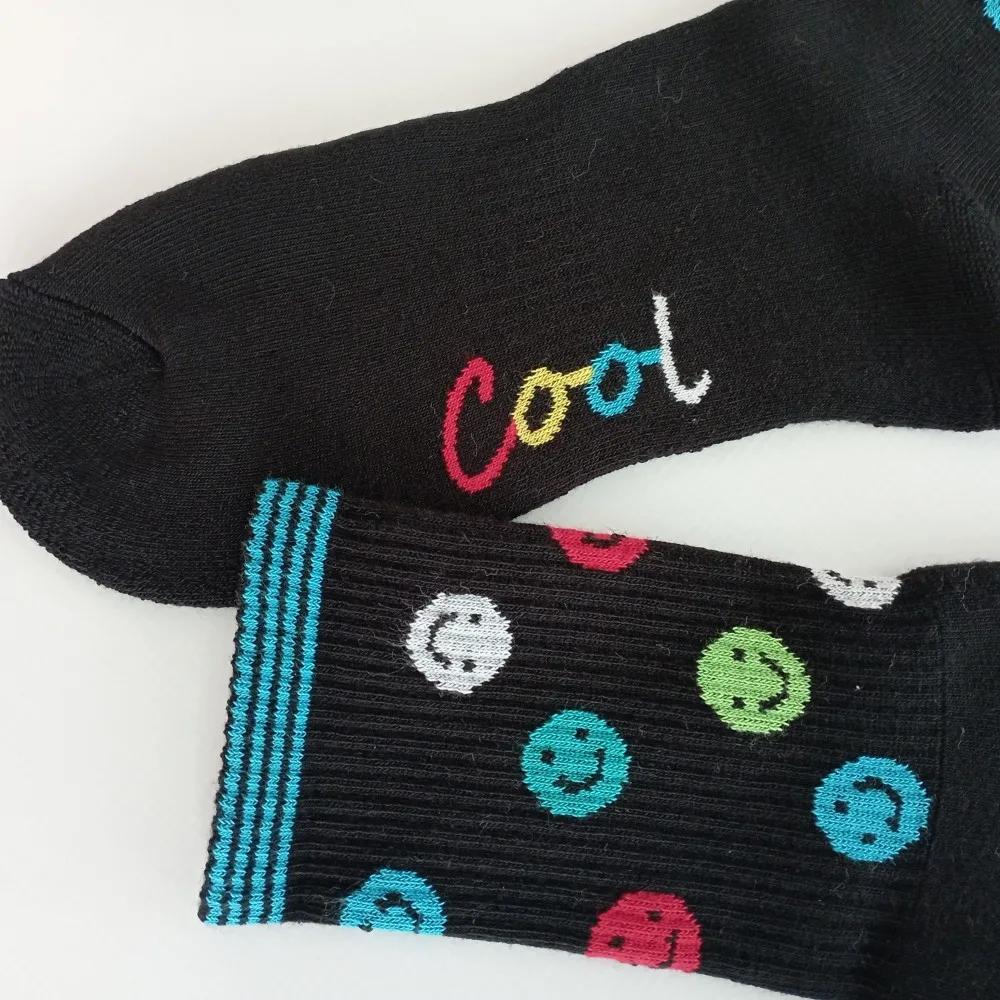 Dětské sportovní froté ponožky Trepon Smajlík, černé