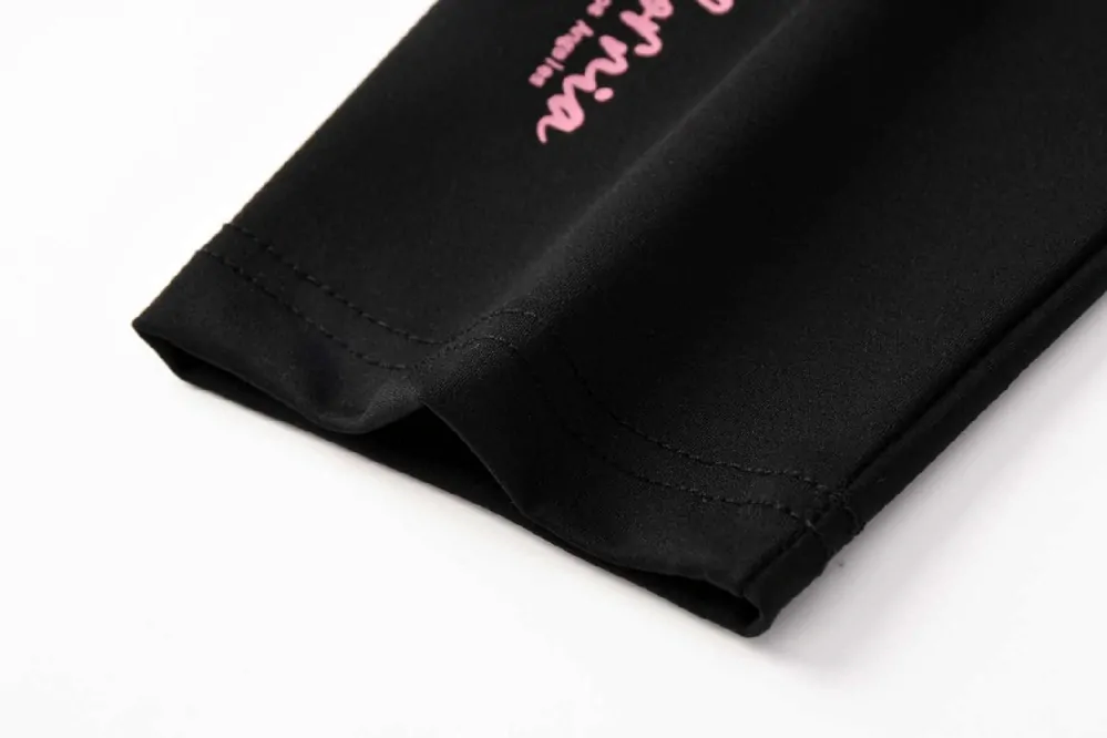 Dívčí 3/4 funkční legíny Kugo JK8619, černé / cihlový pas