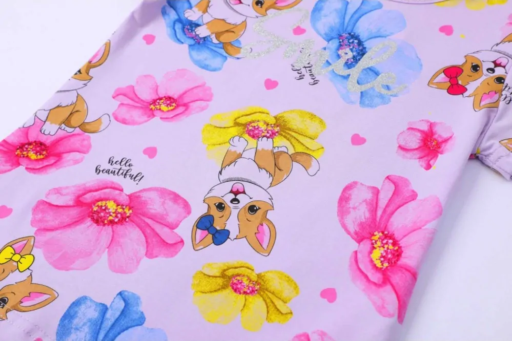 Dívčí tričko kr.r. Kugo FC1059, fialové