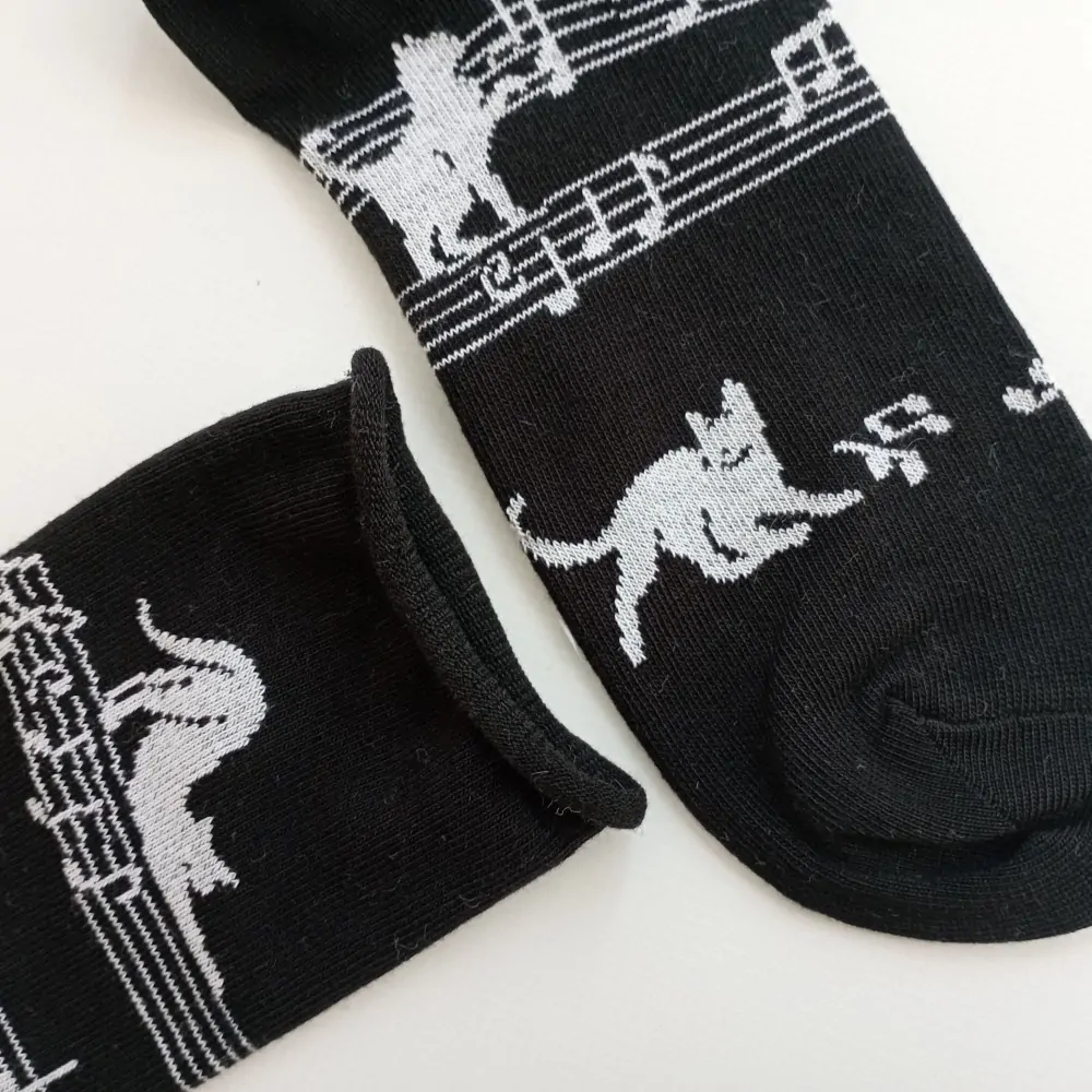 Dámské ponožky s ruličkovým lemem Trepon Mozart, černé