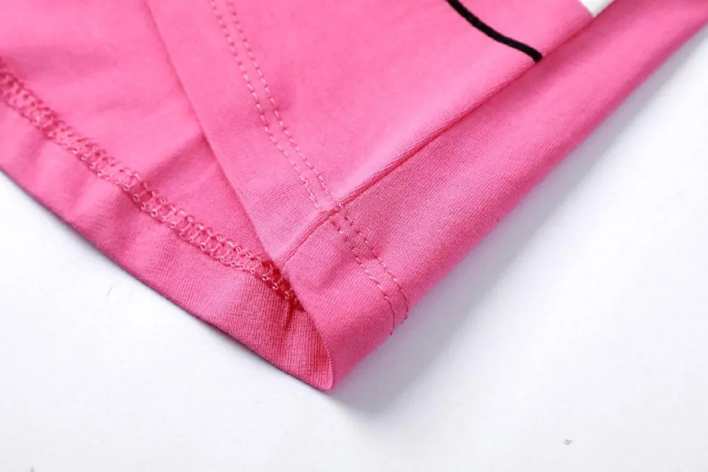 Dívčí tričko kr.r. Kugo SH3510, tmavě růžové