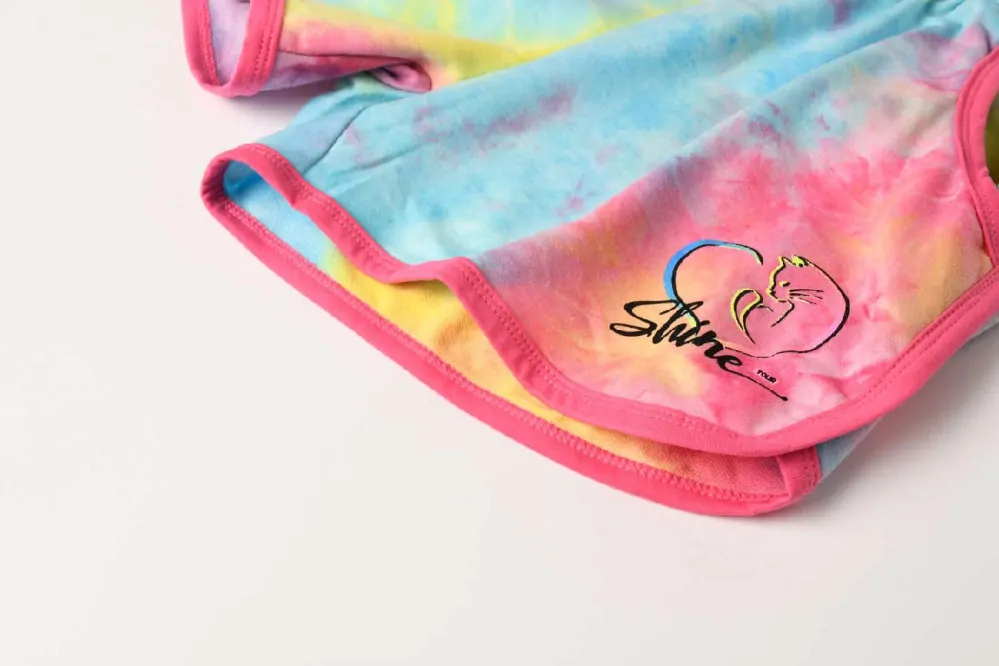 Dámské kraťasy Kugo HS9290 multicolor / žlutý lem