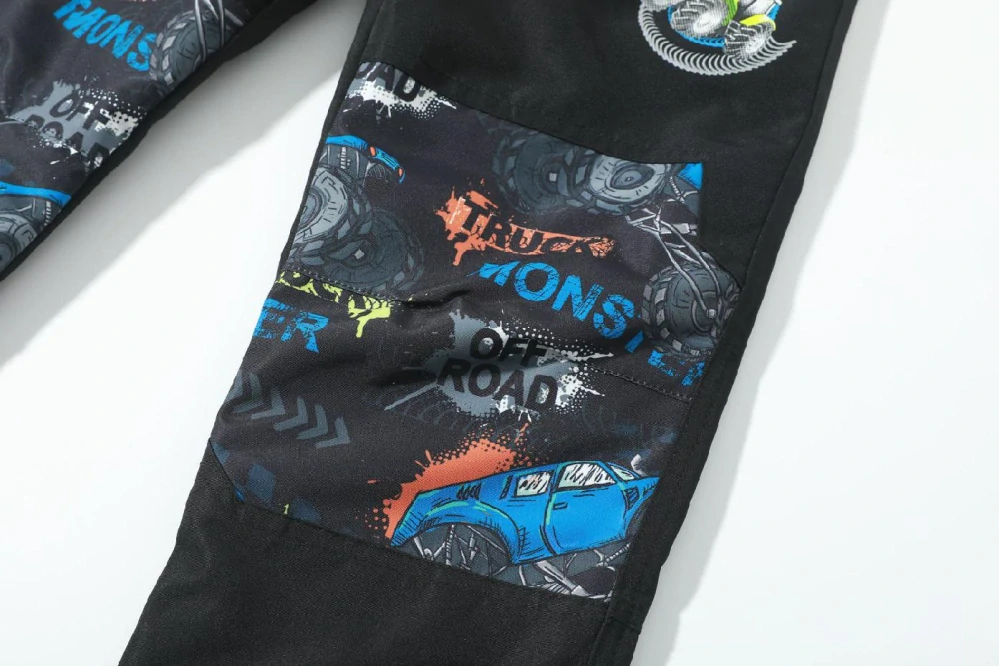 Dětské zateplené šusťákové kalhoty Kugo BU615 černé / černý zip