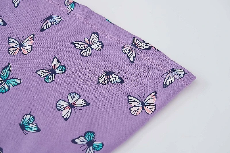 Dívčí šaty kr.r. Wolf S2514 fialové s motýly