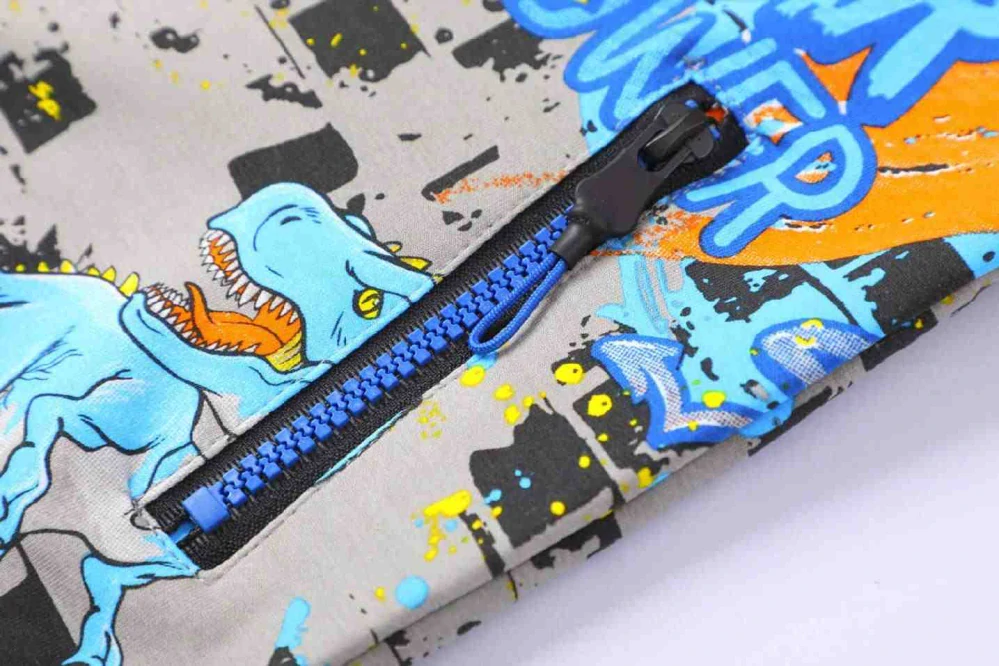 Chlapecká mikina Kugo EM9321 šedá / modrý zip